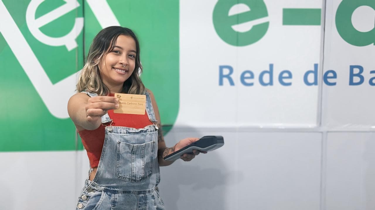 Pagamento com cartão da moeda social na plataforma E-Dinheiro